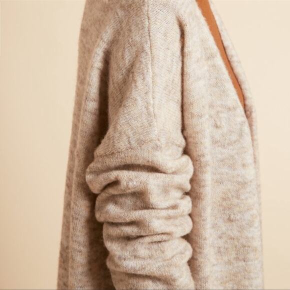 FRNCH Cardigan Duster Beige Small Medium Long Sleeve NWT - Picture 2 of 12